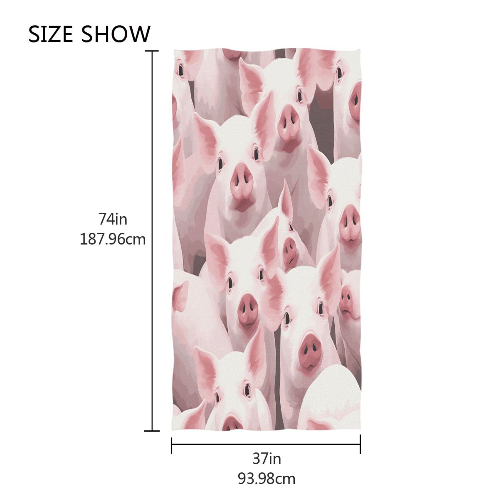 Pigs Pink Beach Towel Oversized Sandproof Absorbent Quick Dry Towels Adult for Travel Vacation Essentials
