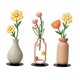 thumbnail image 5 of 3 piezas de flores de metal para decoración de pared, adornos colgantes decorativos de hierro, decoración floral para el hogar, la oficina o el Estilo C, 5 of 8