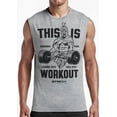 thumbnail image 2 of Gymish Spartan Warrior Workout Muscle Tank Top for Men – Motivational Lifting Tee, Athletic Gym Wear, Heather Grey, Large, 2 of 5