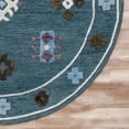 thumbnail image 3 of LR Home Wren 7' Round Blue Abstract Indoor Area Rug, 3 of 7