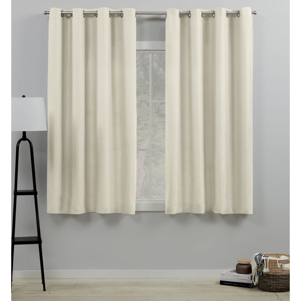 Exclusive Home Curtains Loha Linen Grommet Top Curtain Panel Pair