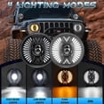 thumbnail image 4 of 7 Inch LED Headlight Round LED Pods Light Bar High/Low Beam DRL H4 Work Light for Truck SUV ATV ,Whi, 4 of 5