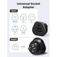 thumbnail image 2 of Adaptador de viaje UGREEN, enchufe europeo tipo F, más de 200 países, 2 of 9