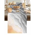 thumbnail image 5 of Gradient Gray Waves Ocean Table Runner 13x60in Non-Slip Cotton Linen Table Runners, Abstract Summer Beach Dresser Scarves TableRunner for Dinner Kitchen Dining Wedding Party, 5 of 9
