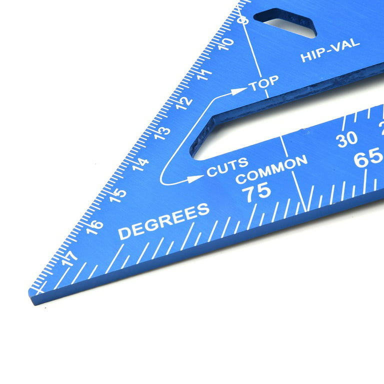 7 Inch Triangle Ruler, Blue Triangle Ruler, High Precision Aluminum Alloy Triangle  Ruler,layout Measuring Tool