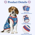 thumbnail image 7 of LyssKMK Patriotic Dog Tank Top 4th of July Dog Sleeveless Shirt USA Independence Day Outfits Stars Hearts & Stripe Patterns Dog Costume for Small Medium-Sized Dogs (3 PCS) M, 7 of 7