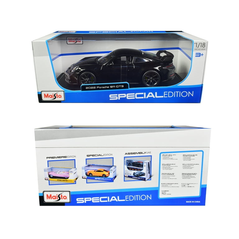 Diecast 2022 Porsche 911 GT3 Black Metallic 