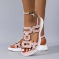 thumbnail image 4 of Slingback Sandals for Women Thick Soft Sole Cushion Slides Trendy Splice Open Toe Summer Beach Shoes Red Size 7, 4 of 8
