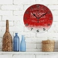 thumbnail image 3 of GZHJMY Merry Christmas Wall Clock, Silent Non Ticking Battery Operated Creative Decorative Round PVC Clock for Kitchen, Living Room, Bathroom, Home School Office Decor, 10 Inch, 3 of 7