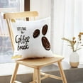 thumbnail image 3 of LALILO Throw Pillow Covers Coffee Shop Flyer With Three Coffee Cushion Cover 18" x 18", 1326 Pack, 3 of 6