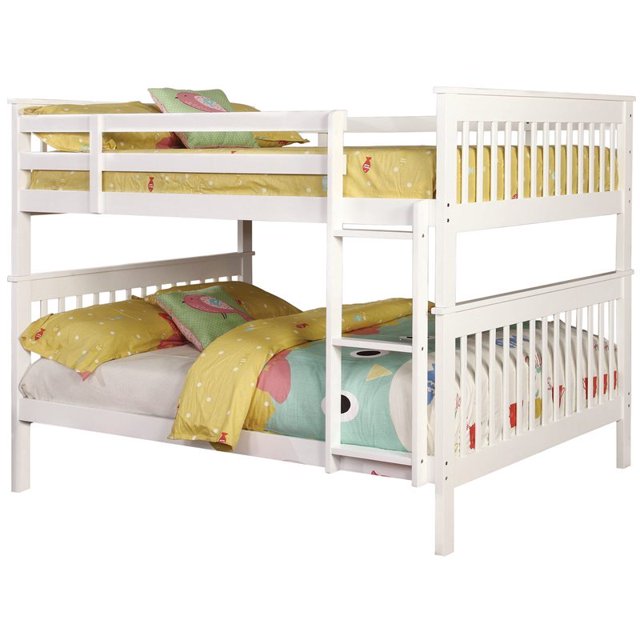 BOWERY HILL Full Over Full Bunk Bed in White