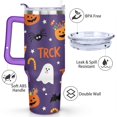 thumbnail image 3 of Halloween Coffee Tumble Happy Halloween Pumpkin Tumbler Cup with Straw,Thermal with Lids for Hot and Cold Drinks for Work Travel 40 oz Spooky Cup, 3 of 7