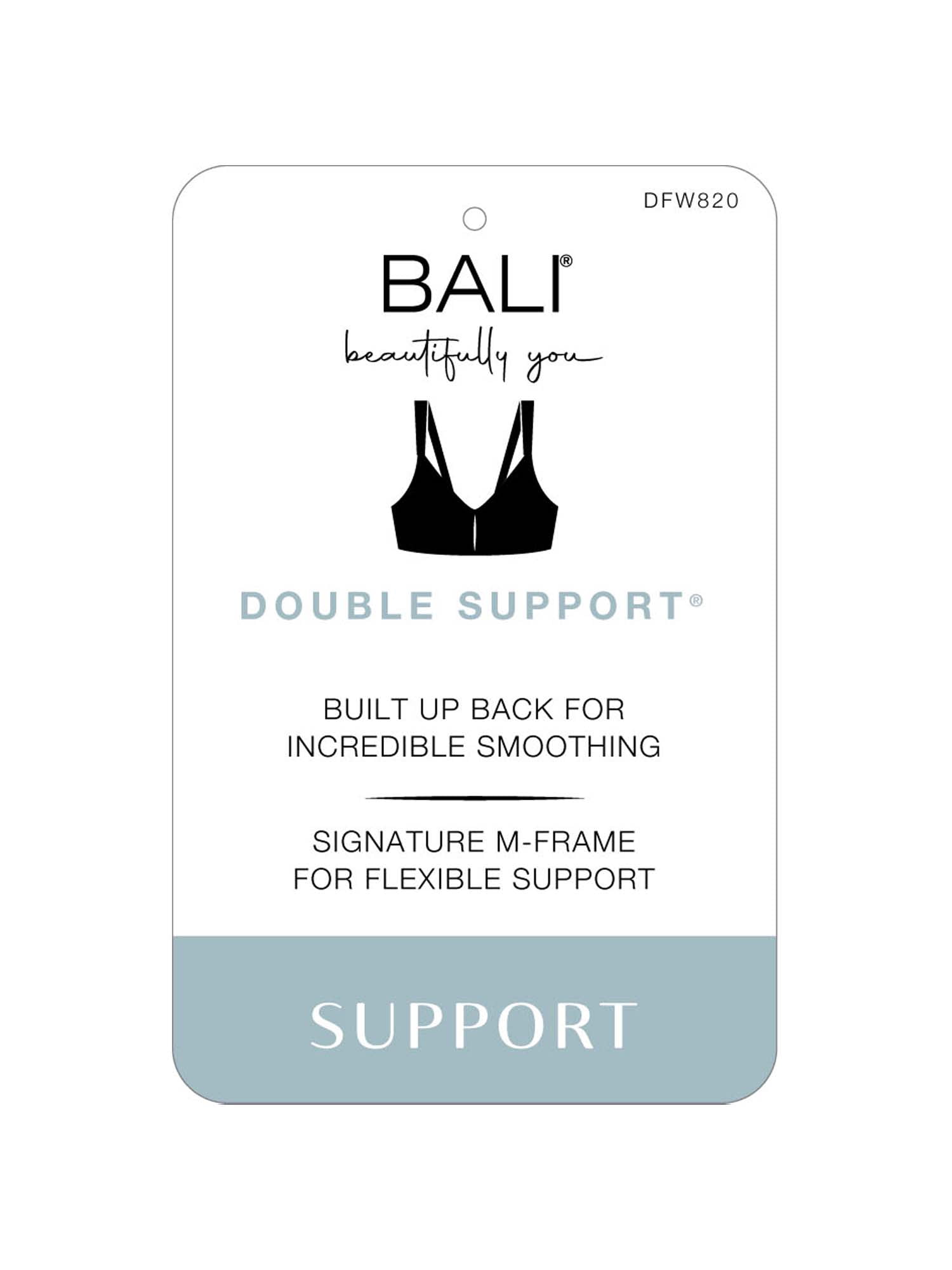 Bali Women's Beautifully You Double Support Tailored Wirefree Bra, Style DFW820