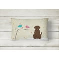 thumbnail image 2 of Carolines Treasures BB2528PW1216 Christmas Presents between Friends Labrador Retriever - Chocolate Canvas Fabric, 2 of 3