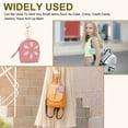 thumbnail image 6 of Uxcell Mini Backpack Keychain for Women, Cute Flower Rhinestone Pendant Bag PU Leather Purple, 6 of 7