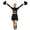 Gold%GC100, variant on SJLDQY Carnival Women Cheerleader Dress Up Fashion Striped Dress Outfits Party Stage Performance Clothes Set