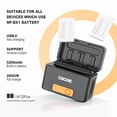 thumbnail image 4 of Caja de carga ZGCINE PS-BX1 Batería de cámara portátil Estuche de carga rápida 5200mAh Cargador de batería dual inalámbrico con puerto tipo C Reemplazo para batería Sony NP-BX1 ZGCINE  Caja de carga, 4 of 7