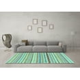 thumbnail image 3 of Ahgly Company Indoor Round Abstract Light Blue Modern Area Rugs, 6' Round, 3 of 4