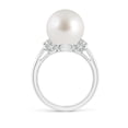 thumbnail image 2 of ANGARA South Sea Cultured Pearl Collar Ring with Diamonds in 14K White Gold for Women | June Birthstone, Birthday, Anniversary, Jewelry Gift for Women | Pearl Ring, 2 of 9