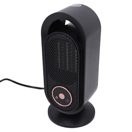 YAHHU Indoor Electric Portable Space Heater Personal Desk Warmer PTC Rapid Heating Energy Saving Touch Control Small High Power Black 10.6 inches / 27 cm[cite: 1]