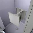 thumbnail image 3 of DreamLine Lumen 42 in. D x 42 in. W by 74 3/4 in. H Hinged Shower Door in Brushed Nickel with Biscuit Acrylic Base Kit, 3 of 10