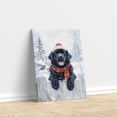 thumbnail image 3 of Playful Newfoundland Welcomes Winter Snowy Day with Cardinal Bird Vertical Matte Canvas Poster Newfie Dog Lover Gifts Wall Art Home Decor - 2017, 3 of 5