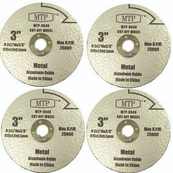 MTP 4X 3" arbor 3/8" Metal v-bar copper pipe Cutting Blade For Ryobi Milwaukee Worx Dewalt Rigid AO Cut Off Saw 3/8" 9.5mm Arbor 3x3/8