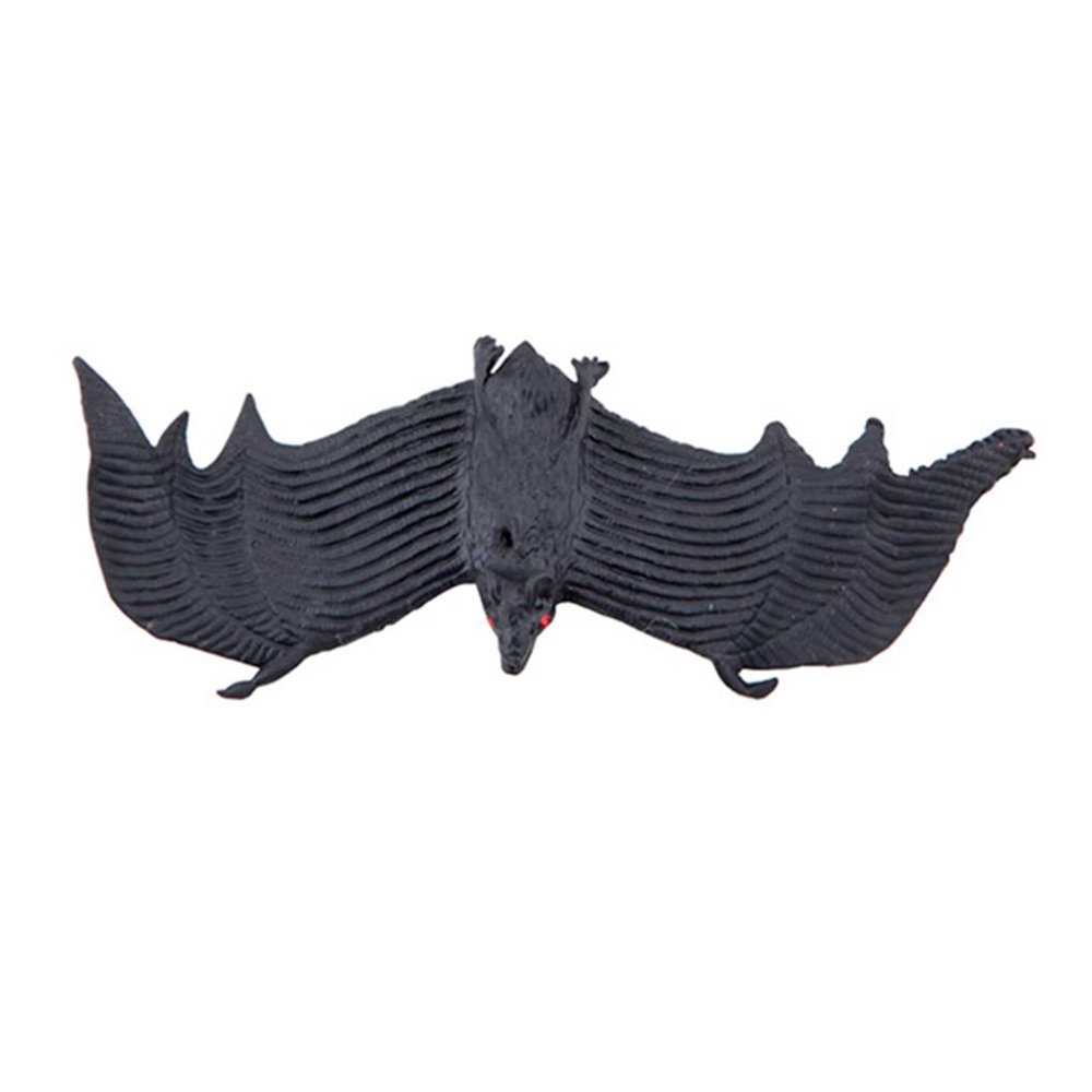 GeweYeeli Halloween Horror Props Rubber Simulated Black Bats Pendant Wall Hanging Bats Holiday