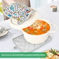 thumbnail image 3 of Yayeee Pot Holders Kitchen Heat Resistant with Pocket 7"x9.8" Cotton Oven Cooking Hot Pads, Doodle Pattern, 3 of 7