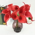 thumbnail image 4 of LShunze Mini Artificial Calla Lily 10 Stem Bridal Bouquets Artificial PU Real Touch Flowers for Home Party Decor, 4 of 8