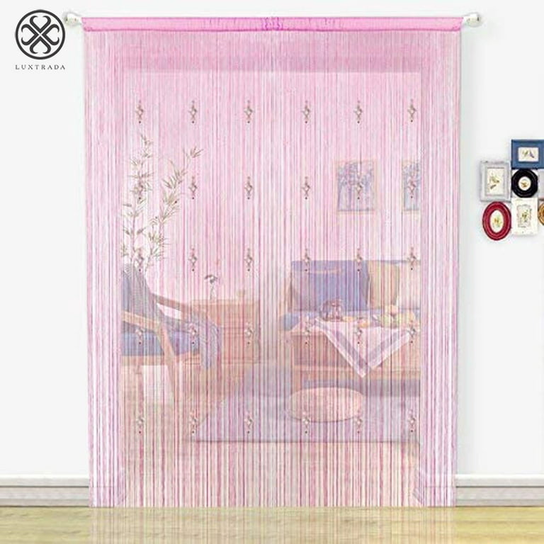 ZHDBD Crystal Beaded Curtain Door String Curtain Hanging Door Curtains,  Home Wedding Decorations Window Divider Crystal Tassel Screen (Color : B,  Size