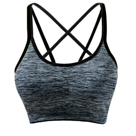 

Bralettes for Women Removable Padded Lingerie Workout Yoga Bralette Black XXL