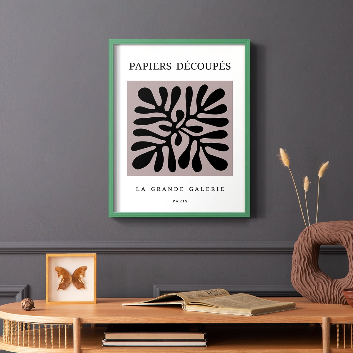Matisse CCCXCV in Green Solid Wood 16 x 20 Framed Print