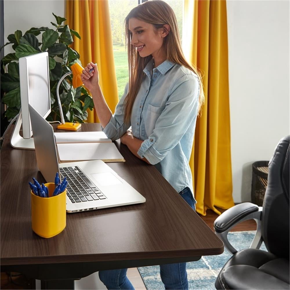 Serta Creativity Electric Height Adjustable Standing Desk Brown