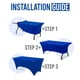 thumbnail image 4 of OutdoorLines Manteles ajustados Manteles azules para mesa rectangular de 6 pies - Funda elástica de licra para mesa de masaje, 4 of 5