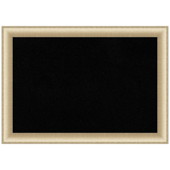 Amanti Art Black Cork Board Framed Elegant Brushed Honey Bulletin Board 41 in. x 29 in.