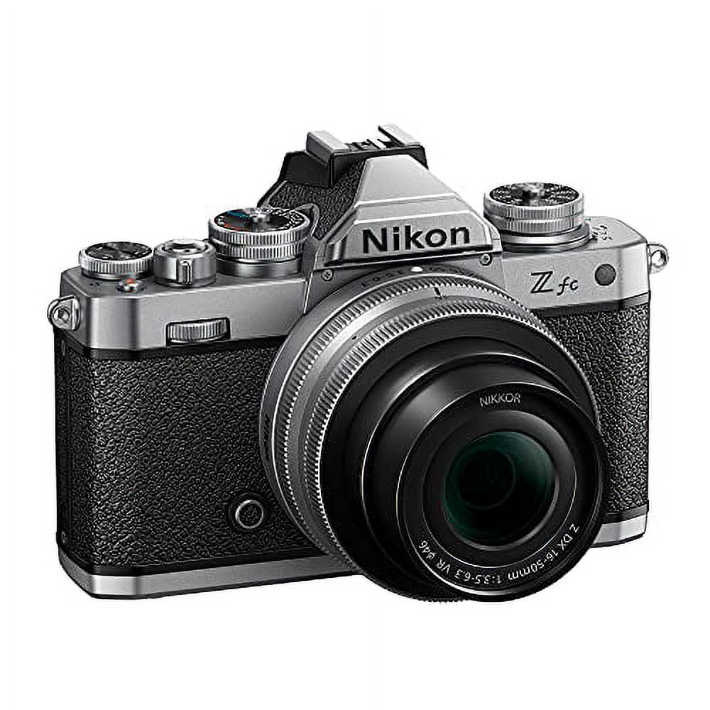 Nikon Z fc DX-Format Mirrorless Camera Body w/NIKKOR Z DX 16-50mm f/3.5-6.3 VR - Silver - image 3 of 5