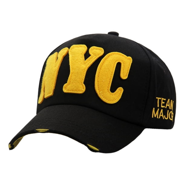 Gorra de béisbol unisex con letras NYC: gorra ajustable para deportes de primavera-verano y ropa informal