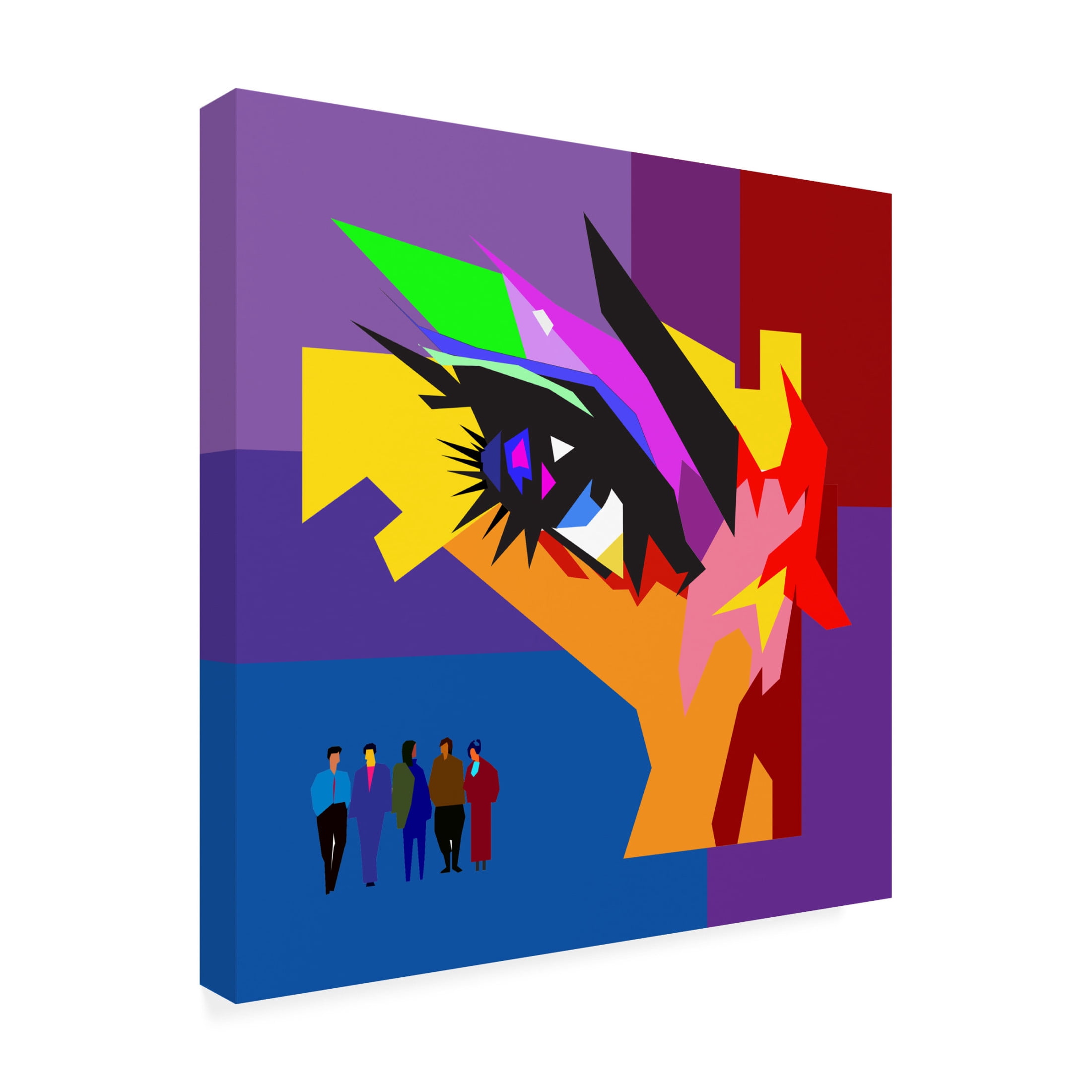 Canvas Wall Art - Surapol Pansanit 'Heavenly Eyes' Wall Art for Living Room, Bedroom, or Office Décor by Trademark Fine Art - 14 x 14 Inches
