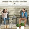 thumbnail image 4 of Outsunny Outdoor Bistro Set Small Patio Set w/ Foldable Chairs, Black, 4 of 10