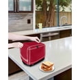 thumbnail image 4 of Pure Red Toaster Cover 4 Slice, Simple Solid Color Dustproof Bread Machine Oven Cover with Storage Pockets, Fits Most Kitchen Toasters Protector, 4 of 5