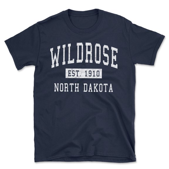 Wildrose North Dakota Classic Established Men's Cotton T-Shirt