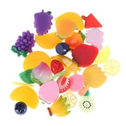 NUOLUX Resin Beads Fruit Flatback Charm Cabochons Making Jewery Accessories Miniature Clay Polymer Modelbuttons Epoxy Flatbacks