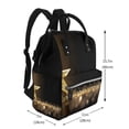 thumbnail image 2 of Fuzoiu Gold Glittering Stars Print Diaper Bag Backpack,Baby Essentials Travel Tote,Multi function Waterproof Diaper Bag, Travel Essentials Baby Bag - Unisex, 2 of 6