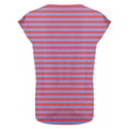 thumbnail image 5 of Tops for Women Fashion Short Sleeve Round Neck Stripe Printed T Shirt Blouse Loose, 5 of 6