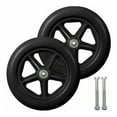 thumbnail image 1 of CHOK Roue avant de 8 Pouces 2 Pcs Roues de Remplacement pour Fauteuil Roulant Pneu Plein Antidérapant 190mm Gris en Noir Roues pour Fauteuils Roulants Marcheurs Marcheurs (Noir), 1 of 5