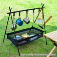 thumbnail image 2 of Picnic Under Table Storage Bag Desk Storage Box Tripod Mesh Basket Organizer for Camping Table Tripod Rack, 2 of 7