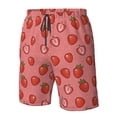 thumbnail image 6 of Uemuo Red Strawberry Pattern Men's Swim Trunks Hawaiian Beach Bathing Suit Swimsuits Beach Quick-Dry Shorts with Pockets-XX-Large, 6 of 9