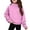 Pink, variant on WAYUTE Girls Sweatshirt Neck Solid Color Loose Fit Long Sleeve Pullover for Big Kids Fall Outfits Versatile Casual Dailywear,Blue,Size 7-8 Y