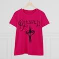thumbnail image 4 of Blessed ,Hand drawn font, Heart Cross, Christian Art on a Women's Shirt., 4 of 4